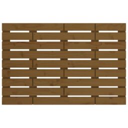 Berkfield Home Wall Headboard Honey Brown 96x3x63 cm Solid Wood Pine - Size: 96 x 3 x 63 cm - thumbnail 4