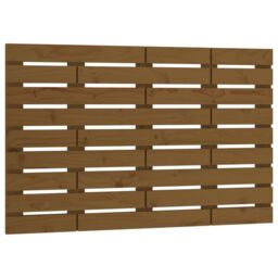 Berkfield Home Wall Headboard Honey Brown 96x3x63 cm Solid Wood Pine - Size: 96 x 3 x 63 cm - thumbnail 2