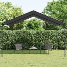 Berkfield Home Canopy Tent Anthracite 4x3 m Steel & Fabric in Black - thumbnail 1