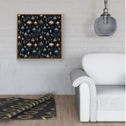 Warren Reed - Designer Christmas Decorations Framed Canvas in Light Brown - Size: w40 inch x h40 inch - thumbnail 2