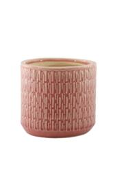 KDMD Hortus Salmon Pink Gosford Pot 22cm H x 22.5cm Dia - thumbnail 1