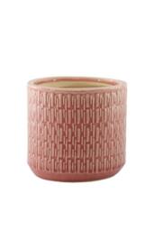 KDMD Hortus Salmon Pink Gosford Pot 22cm H x 22.5cm Dia - thumbnail 2