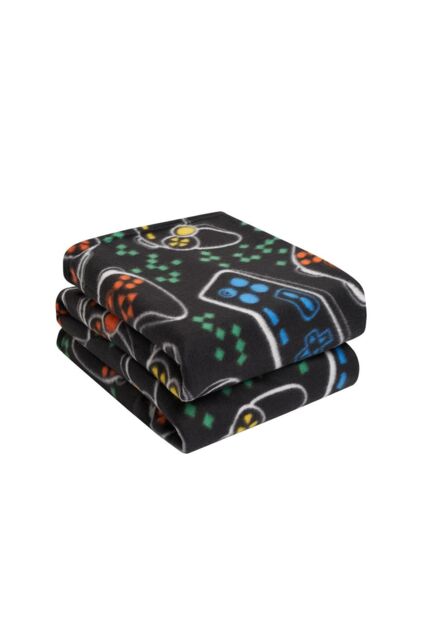 OHS Men's Soft Gaming Fleece Blanket in Black - Size: 120 cm x 150 cm - image 1