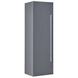 Wyld and Coco Grey MDF Wall Cabinet 132 x 40 cm - 4-Shelf Reversible Door - thumbnail 2