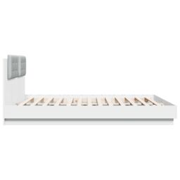Berkfield Home Bed Frame without Mattress White 200x200cm - Size: 200x200 cm - thumbnail 5