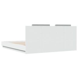 Berkfield Home Bed Frame without Mattress White 200x200cm - Size: 200x200 cm - thumbnail 6