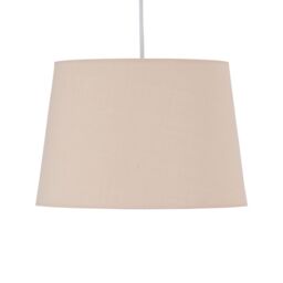 First Choice Lighting Set of 2 Natural Cotton 28cm Tapered Cylinder Pendant or Lamp Shades - thumbnail 3