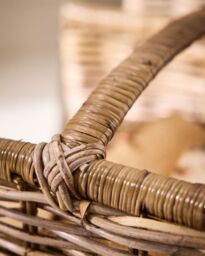 Dibor Traditional Style Aranos Open Ended Fireplace Log Storage Basket - Small in Natural - thumbnail 4