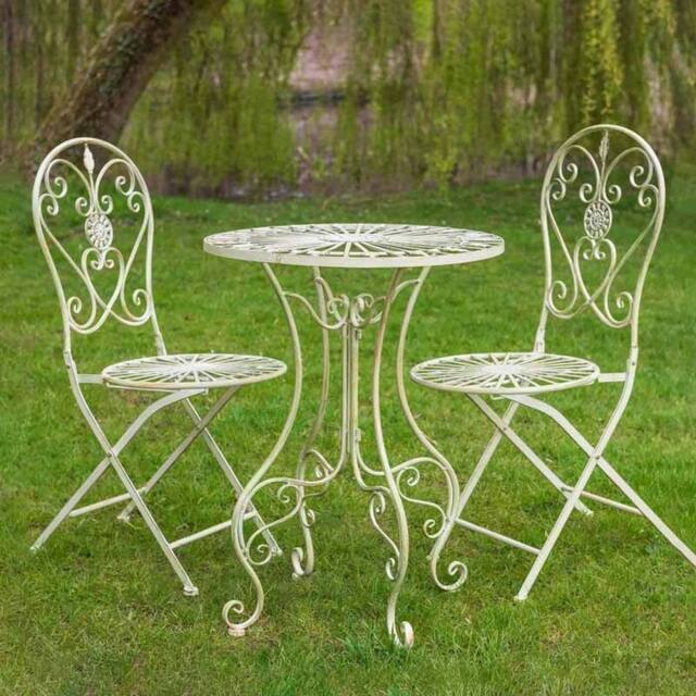 Ascalon Design Ltd Blaisdon Bistro Set - 3pc - L60 x W60 x H73 cm - Cream - image 1