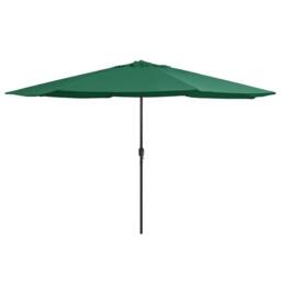 Berkfield Home Outdoor Parasol with Metal Pole 400 cm Green - thumbnail 1