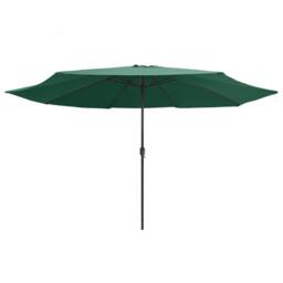 Berkfield Home Outdoor Parasol with Metal Pole 400 cm Green - thumbnail 2