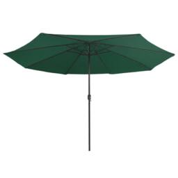 Berkfield Home Outdoor Parasol with Metal Pole 400 cm Green - thumbnail 3