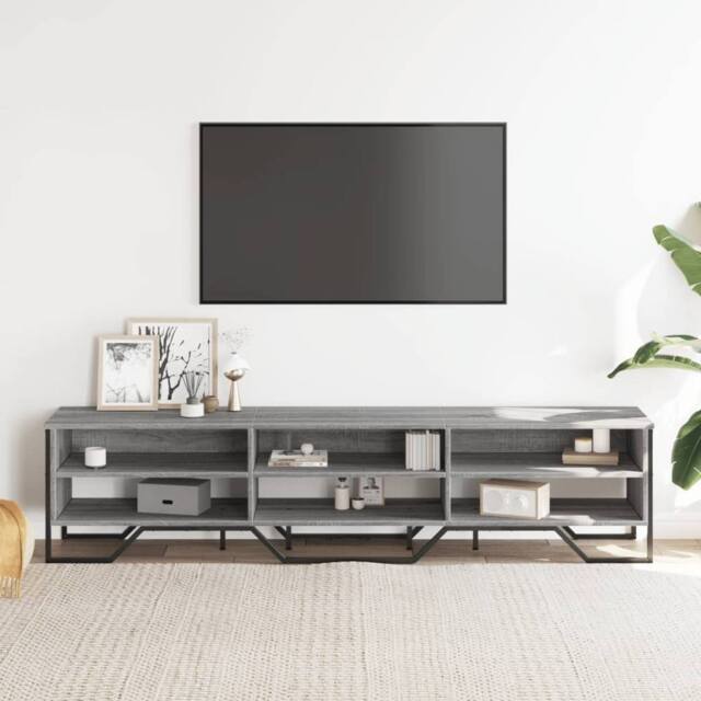 Berkfield Home TV Cabinet Grey Sonoma 180x34x41 cm Engineered Wood - Size: 180 x 34 x 41 cm - image 1
