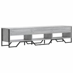 Berkfield Home TV Cabinet Grey Sonoma 180x34x41 cm Engineered Wood - Size: 180 x 34 x 41 cm - thumbnail 6