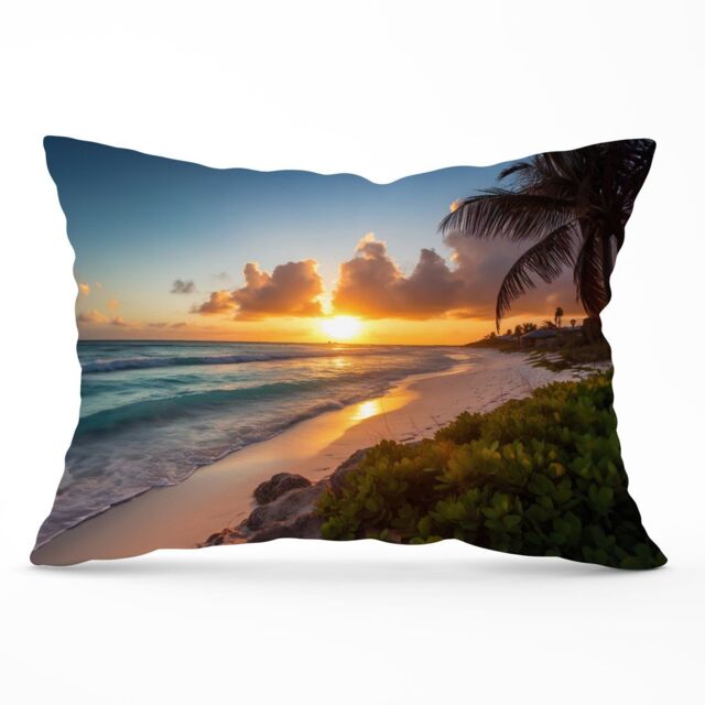 Warren Reed - Designer Sunrise On The Beach Cushions - Size: 60 cm x 60 cm - image 1