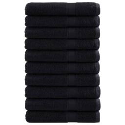 Berkfield Home Premium Towels SOLUND 10 pcs Black 100x200 cm 600 gsm - thumbnail 2