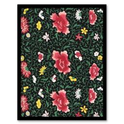 Artery8 Owen Jones Elegant Chinese Flower Pattern Framed Wall Art Print - Size: A4 - thumbnail 1
