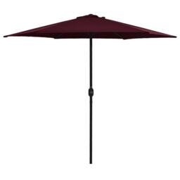 Berkfield Home Outdoor Parasol with Aluminium Pole 270x246 cm Bordeaux Red in Burgundy - thumbnail 2