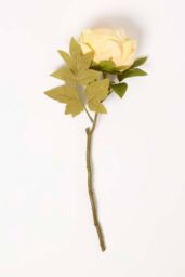 Homescapes Artificial Stem of Dried Peony Flowers in Yellow - thumbnail 3
