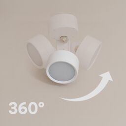 ValueLights Marshall Set of 2 Rechargeable Easy Fit 360 RGB Spotlight Light Fittings in White - thumbnail 4