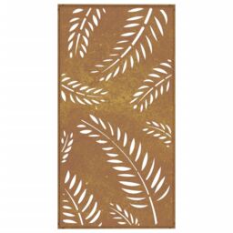 Berkfield Home Garden Wall Decoration 105x55 cm Corten Steel Leaf Design in Brown - thumbnail 5