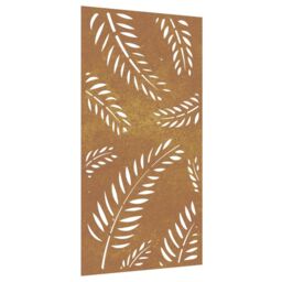 Berkfield Home Garden Wall Decoration 105x55 cm Corten Steel Leaf Design in Brown - thumbnail 2