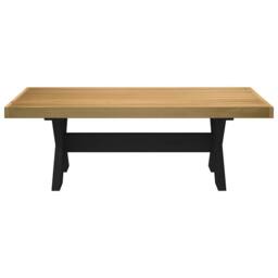 Berkfield Home Coffee Table NOAIN X-Shaped Legs 120x60x40 cm Solid Wood Pine in Brown - Size: 120 x 60 x 40 cm - thumbnail 3