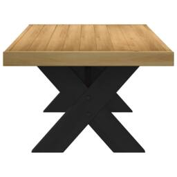 Berkfield Home Coffee Table NOAIN X-Shaped Legs 120x60x40 cm Solid Wood Pine in Brown - Size: 120 x 60 x 40 cm - thumbnail 4