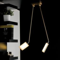 Netlighting BOOK LED 2 Light Semi Flush Light Gold 2600lm 3200K 85x16x15200cm - Size: 85 x 16 x 15200 cm - thumbnail 2