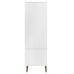 Berkfield Home Wardrobe MOLDE White 90x55x175 cm Solid Wood Pine - Size: 90 x 55 x 175 cm - thumbnail 6