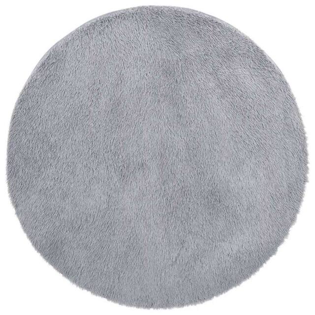 Berkfield Home Shaggy Rug High Pile NAVARRA Light Grey 240x240 cm Polyester - Size: Medium - image 1