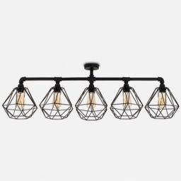 ValueLights Luiggi Black Ceiling Bar Light - thumbnail 2