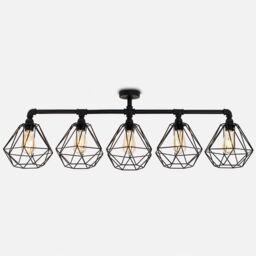 ValueLights Luiggi Black Ceiling Bar Light - thumbnail 3