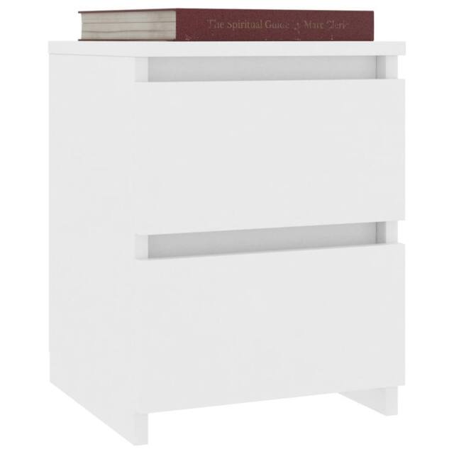 Berkfield Home Elegant Bedside Cabinets 2 pcs White 30x30x40 cm Engineered Wood - Size: 30 x 30 x 40 cm - image 1