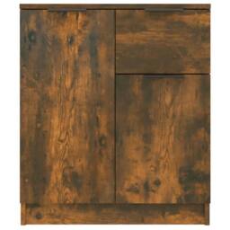 Berkfield Home Sideboard Smoked Oak 60x30x70 cm Engineered Wood in Brown - Size: 60 x 30 x 70 cm - thumbnail 6