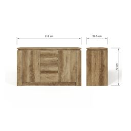 GFW Canyon Sideboard in Light Oak - thumbnail 8