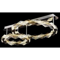 Netlighting Karilion Integrated LED Semi Flush Ceiling Light Chrome 2x LED 4000K in Grey - thumbnail 3