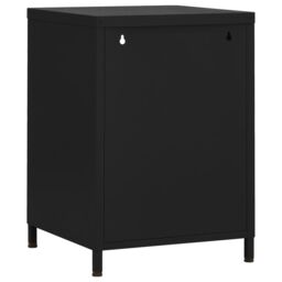 Berkfield Home Nightstands 2 pcs Black 35x35x51 cm Steel - Size: 35 x 35 x 51 cm - thumbnail 5