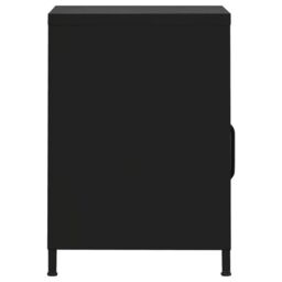 Berkfield Home Nightstands 2 pcs Black 35x35x51 cm Steel - Size: 35 x 35 x 51 cm - thumbnail 4
