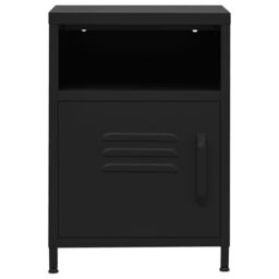 Berkfield Home Nightstands 2 pcs Black 35x35x51 cm Steel - Size: 35 x 35 x 51 cm - thumbnail 3