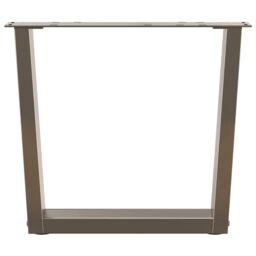 Berkfield Home Dining Table Legs V-Shape 2 pcs Natural Steel 50x(42-43.3) cm Steel in Brown - thumbnail 3