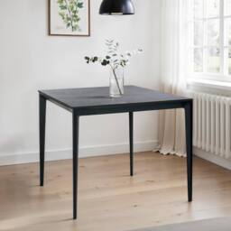 Cheshire Premium Marbella 80cm Square Stone Top Dining Table - Slate Grey - thumbnail 2