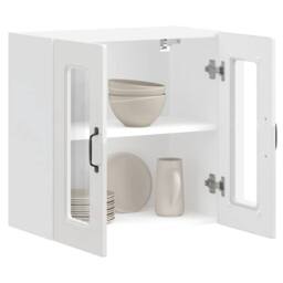 Berkfield Home Kitchen Wall Cabinet with Glass Door Kalmar High Gloss White Wood - thumbnail 5