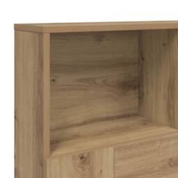 Berkfield Home Headboard Cabinet Artisian Oak 120x19x103.5 cm Engineered Wood in Brown - thumbnail 7