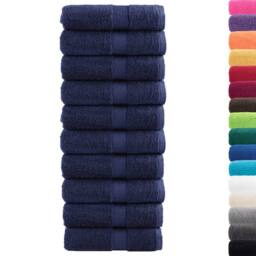 Berkfield Home Premium Guest Towels SOLUND 10pcs Navy Blue 30x50cm 600gsm - thumbnail 1