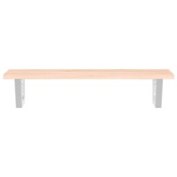 Berkfield Home Basin Shelf Wall Mounted Steel & Solid Wood Oak in Brown - thumbnail 4