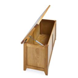 Cheshire Premium Langham Storage Bench in Oak in Natural - thumbnail 3