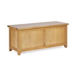 Cheshire Premium Langham Storage Bench in Oak in Natural - thumbnail 1