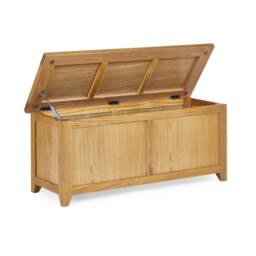 Cheshire Premium Langham Storage Bench in Oak in Natural - thumbnail 2