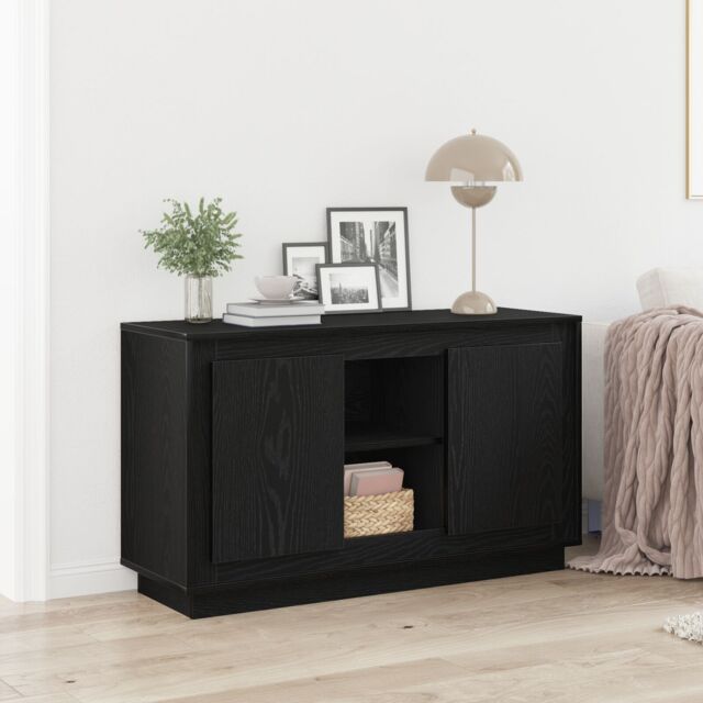 Berkfield Home Sideboard Black Oak 102x35x60 cm Engineered Wood - Size: 102 x 35 x 60 cm - image 1